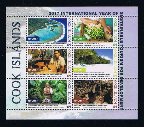 2017 Cook Islands #1578 Tourism Souvenir Sheet