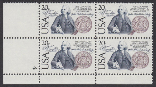 # 2036 (1983) US/Sweden Treaty - PB, LL #4, MNH