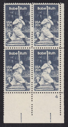 # 2046 (1983) Babe Ruth - PB, LR #4, MNH
