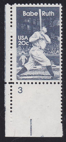 # 2046 (1983) Babe Ruth - PB, LL #3, MNH