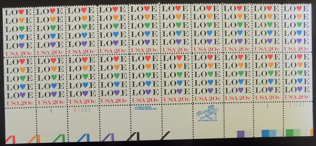 # 2072 (1984) Love - PB, B #11111-1, MNH