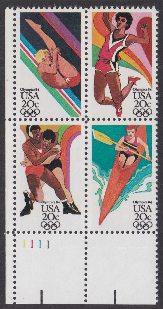# 2082-85 (1984) Olympics - PB, LL #1111, MNH