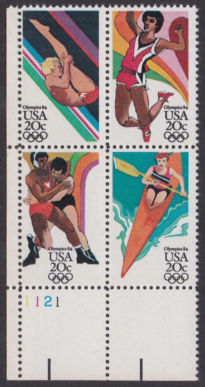 # 2082-85 (1984) Olympics - PB, LL #1121, MNH