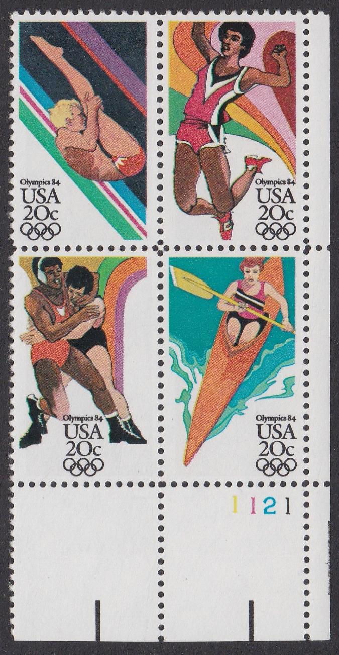 # 2082-85 (1984) Olympics - PB, LR #1121, MNH