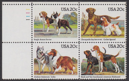 # 2098-2101 (1984) Dogs - PB, UL #1111, MNH