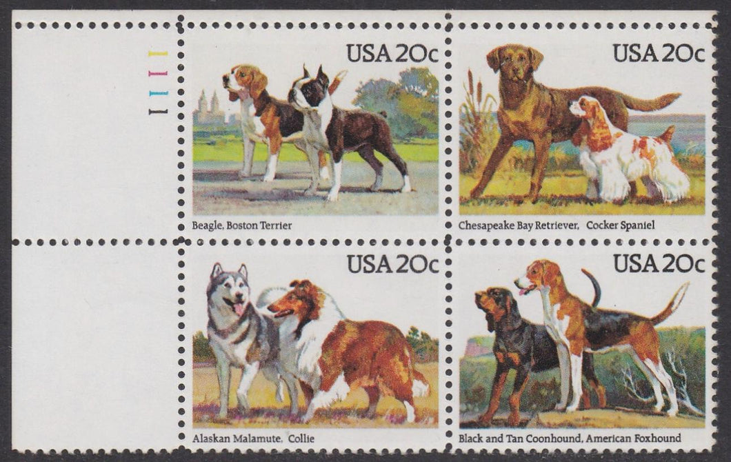 # 2098-2101 (1984) Dogs - PB, UL #1111, MNH