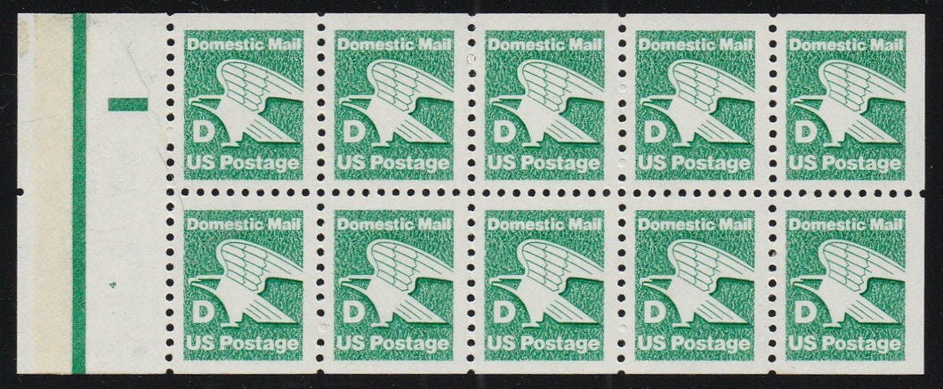 # 2113a (1985) Eagle, 'D', Fourth Transition Rate - Bklt pane, #4, MNH