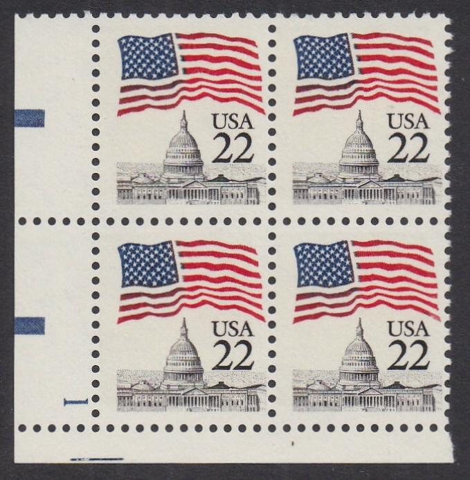 # 2114 (1985) Flag over Capitol, LB tag, DG - PB, LL #1, MNH