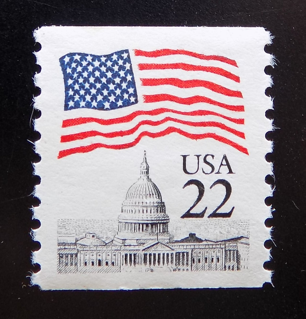 # 2115a (1985) Flag over Capitol Dome, NB Tag - Coil sgl, XF MNH