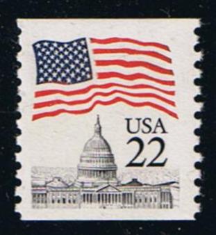 # 2115 (1985) Flag over Capitol Dome, WB Tag - Coil sgl, MNH