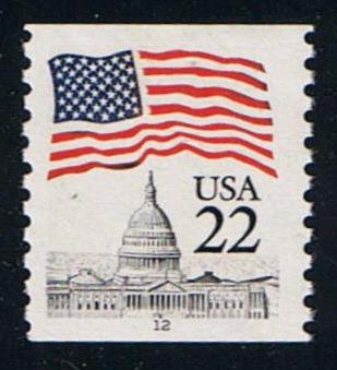 # 2115a (1985) Flag over Capitol Dome, NB Tag - PS/1, #12, MNH