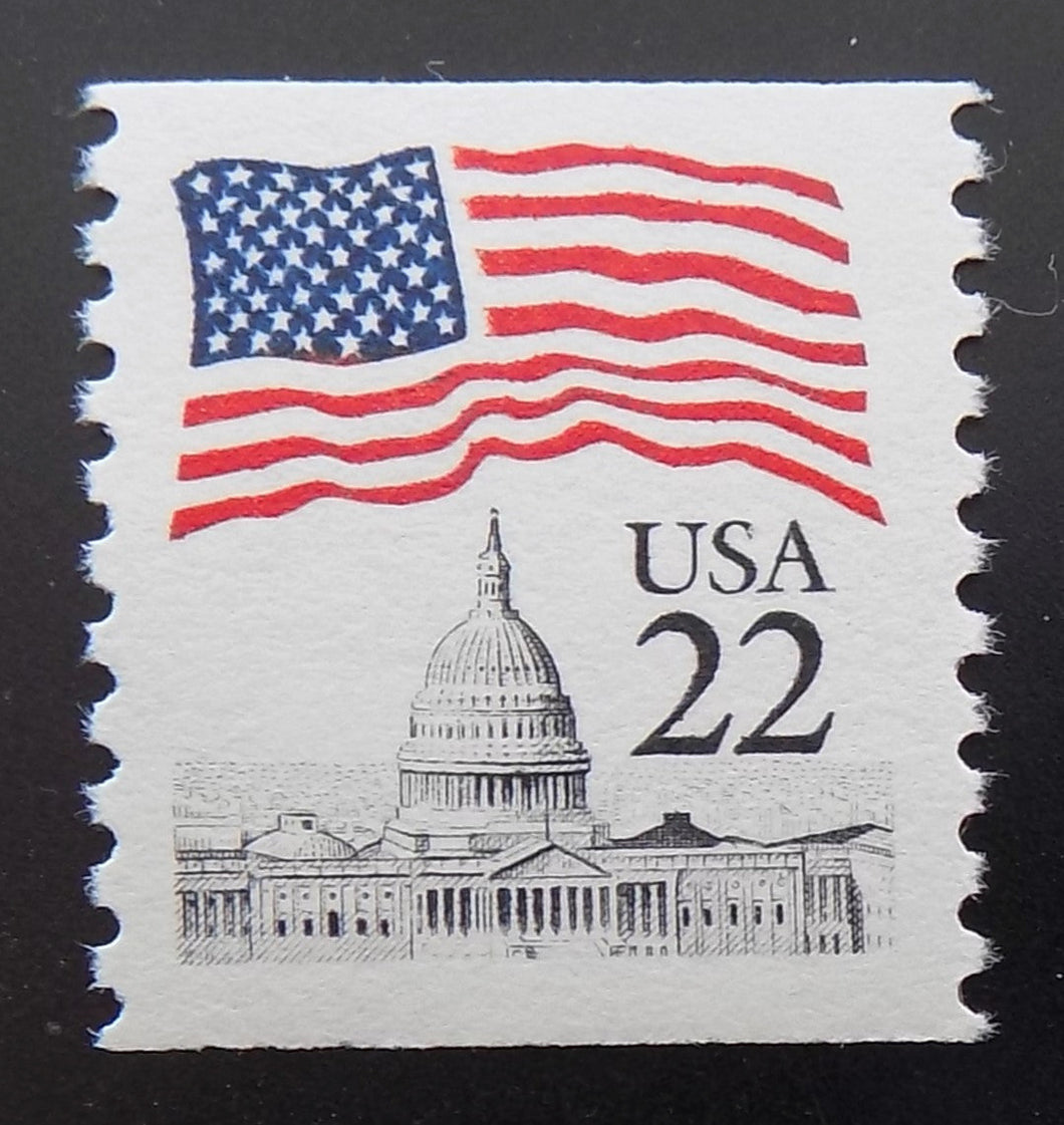 # 2115b (1985) Flag over Capitol Dome, W&T Tag - Coil sgl, XF MNH