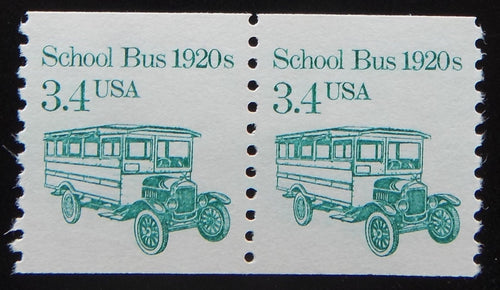 # 2123 (1985) 1920's School Bus - Coil pr, XF MNH