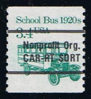 # 2123a (1985) 1920's School Bus, Precancel - Coil sgl, MNH