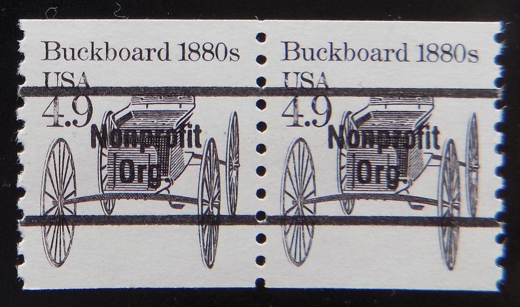 # 2124a (1985) 1880's Buckboard, Precancel - Coil pr, XF MNH