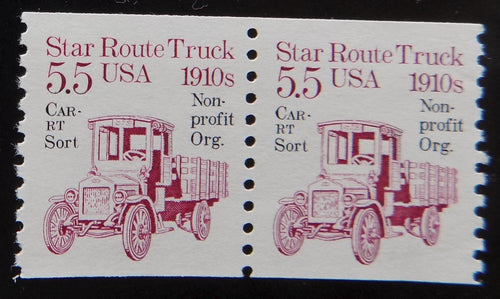 # 2125a (1986) 1910's Star Route Truck, Precancel - Coil pr, XF
