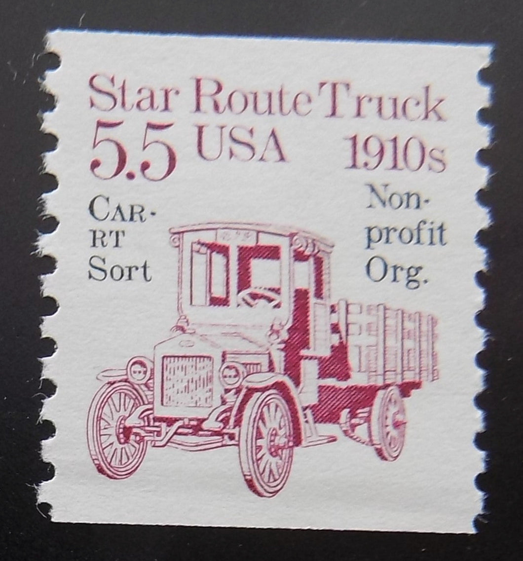 # 2125a (1986) 1910's Star Route Truck, Precancel - Coil sgl, XF MNH
