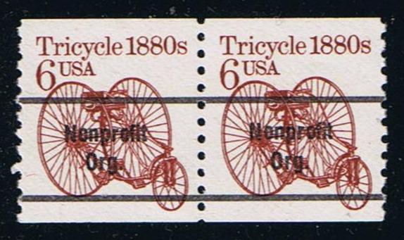 # 2126a (1985) 1880's Tricycle, Precancel - Coil pr, MNH