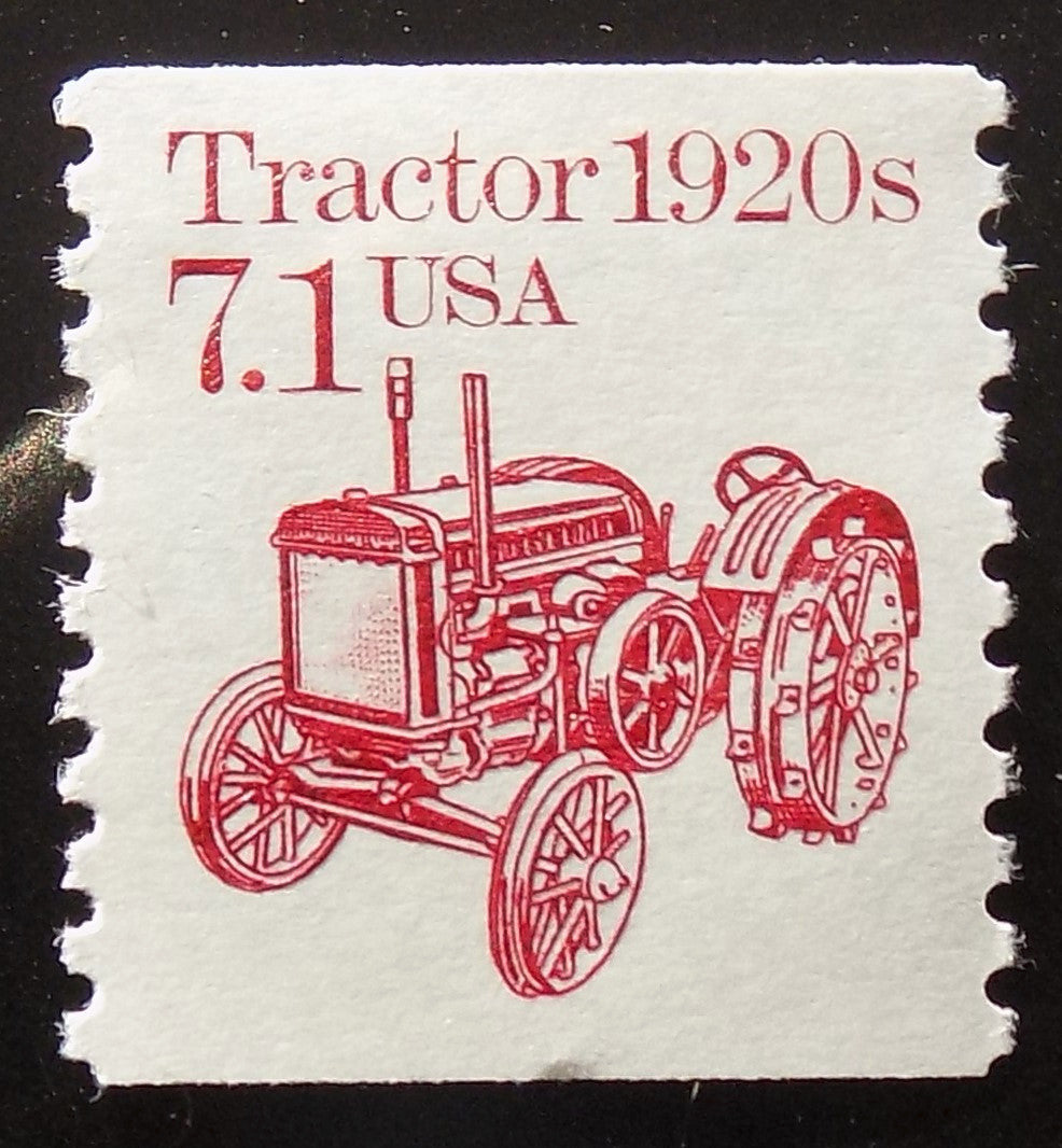 # 2127 (1987) 1920's Tractor - Coil sgl, XF MNH