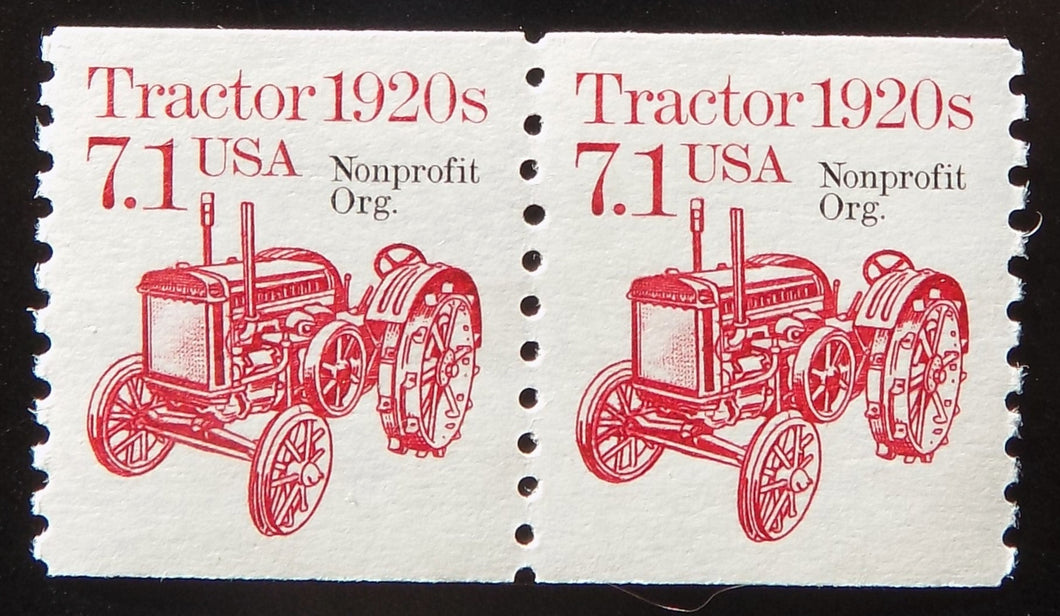 # 2127a (1987) 1920's Tractor, Precancel - Coil pr, XF MNH