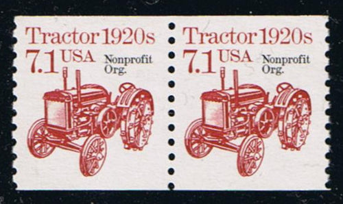 # 2127a (1987) 1920's Tractor, Precancel - Coil pr, MNH