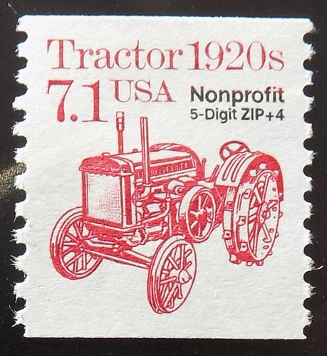 # 2127b (1989) 1920's Tractor, Precancel - Coil sgl, XF MNH