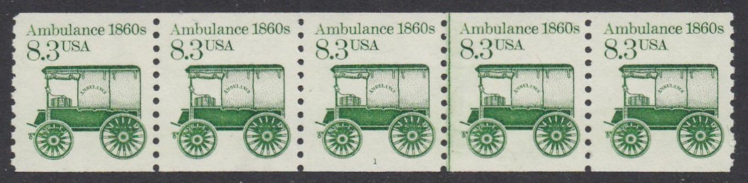 # 2128 (1985) 1860's Ambulance - PS/5, #1, FVF MNH [3]