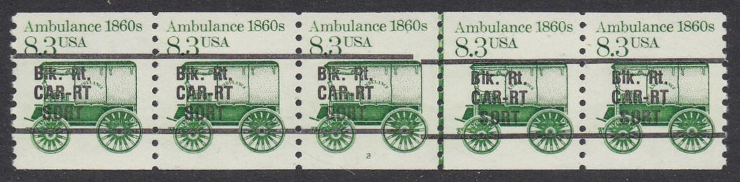 # 2128a (1985) 1860's Ambulance, Precancel - PS/5, #2, XF MNH