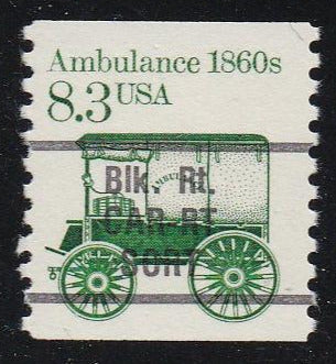 # 2128a (1985) 1860's Ambulance, Precancel - Coil sgl, MNH