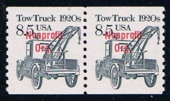 # 2129a (1987) 1920's Tow Truck, Precancel - Coil pr, MNH