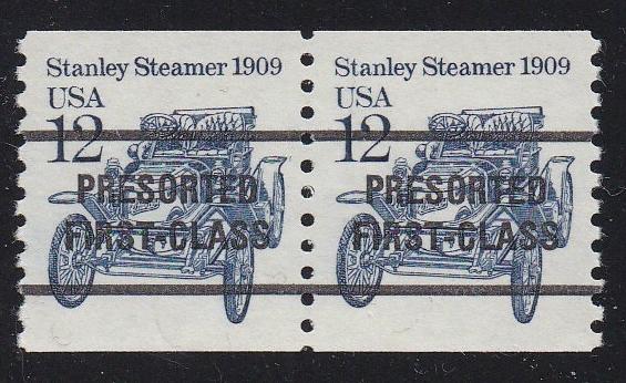 # 2132a (1985) 1909 Stanley Steamer, Precancel, Type I - Coil pr, MNH