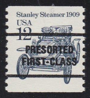 # 2132b (1987) 1909 Stanley Steamer, Precancel, Type II - Coil sgl, MNH
