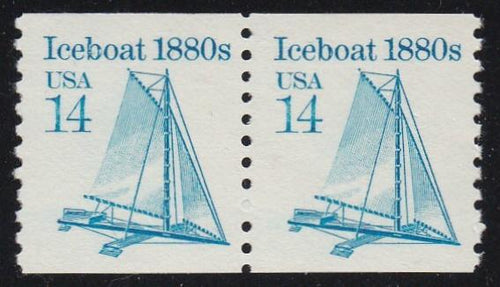 # 2134 (1985) 1880's Iceboat, Type I, OA Tag - Coil pr, MNH
