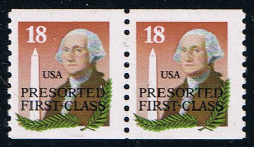 # 2149a (1985) Washington, LGG, Precancel, Not Tag - Coil pr, MNH