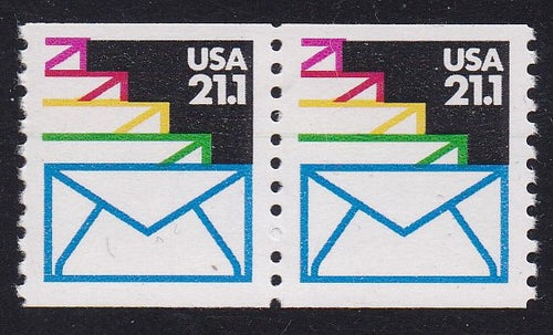 # 2150 (1985) Letters, Tagged - Coil pr, XF MNH