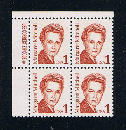 # 2168 (1986) Mitchell - Brownish Vermillion, LB tag, DG, perf 11 - Zip BK/4, UL, MNH