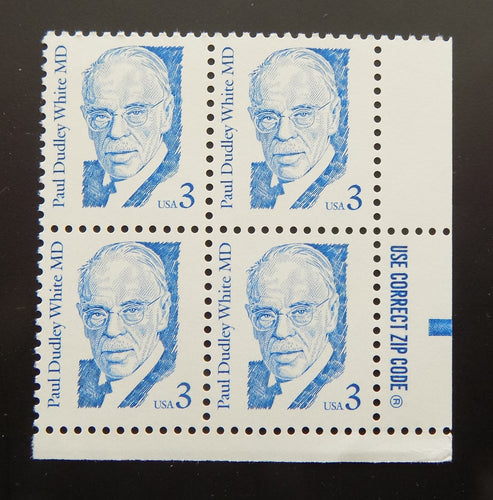 # 2170a (1994) White, bright blue, not tag, DG, perf 11 - Zip BK/4, LR, MNH