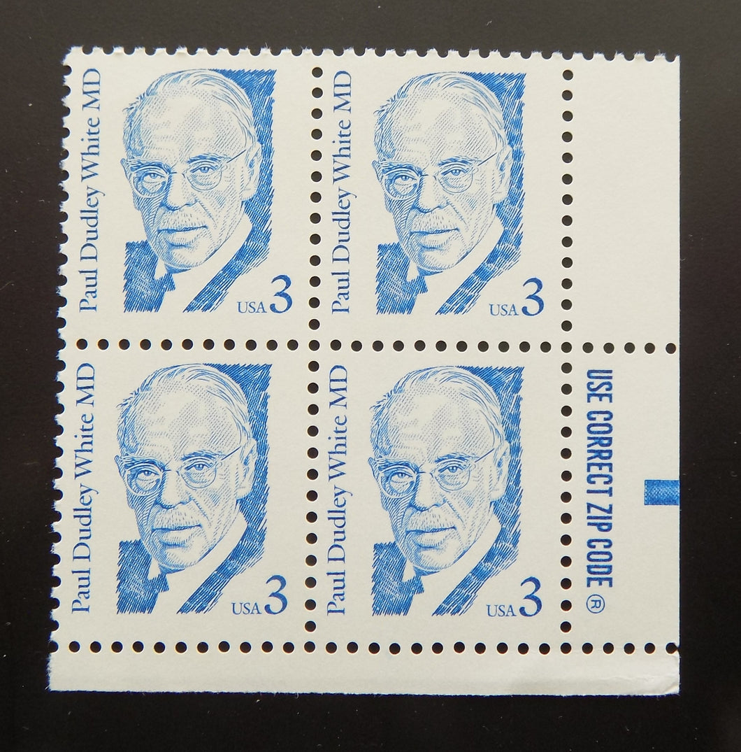 # 2170a (1994) White, bright blue, not tag, DG, perf 11 - Zip BK/4, LR, MNH
