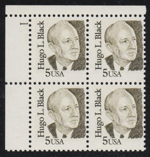 # 2172 (1986) Black, Dark Olive Green, LB tag, DG, perf 11 - PB, UL #1, FVF MNH