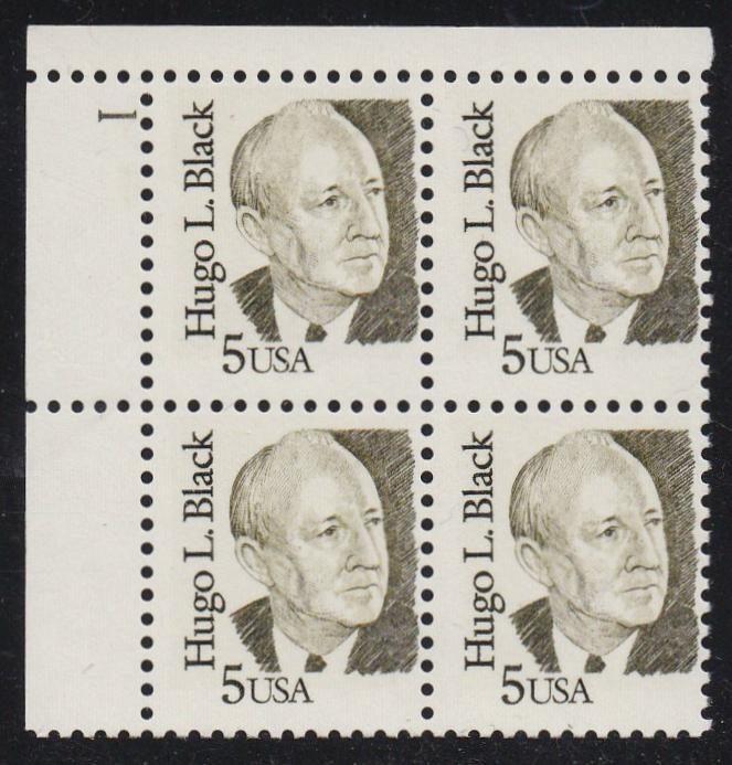 # 2172 (1986) Black, Dark Olive Green, LB tag, DG, perf 11 - PB, UL #1, FVF MNH
