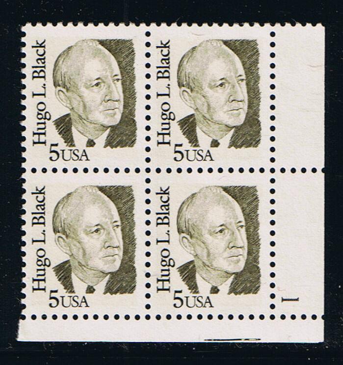 # 2172 (1986) Black, Dark Olive Green, LB tag, DG, perf 11 - PB, LR #1, MNH