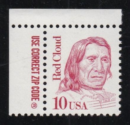 # 2175e (1994) Red Cloud, Carmine, MP tag, SG, perf 11 - Zip sgl, UL, MNH