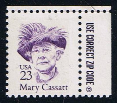 # 2181 (1988) Cassatt, Purple, LB tag, DG, perf 11 - Zip sgl, UR, MNH