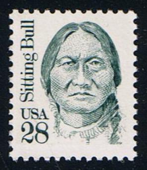 # 2183 (1989) Sitting Bull, Myrtle Green, LB tag, DG, perf 11 - Sgl, MNH