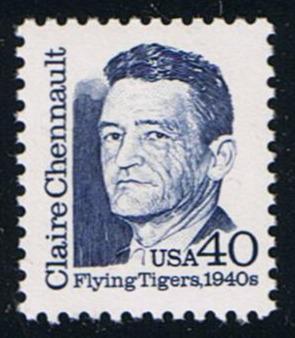 # 2187 (1990) Chennault, Dark Blue, OA tag, DG, perf 11 - Sgl, MNH