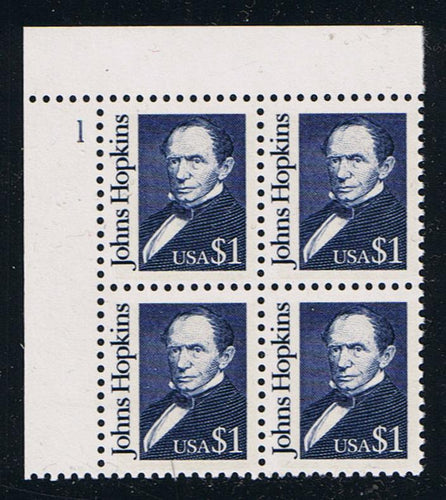 # 2194 (1989) Hopkins, Intense Deep Blue, LB tag, DG, perf 11 - PB, UL #1, VF/XF MNH [2]