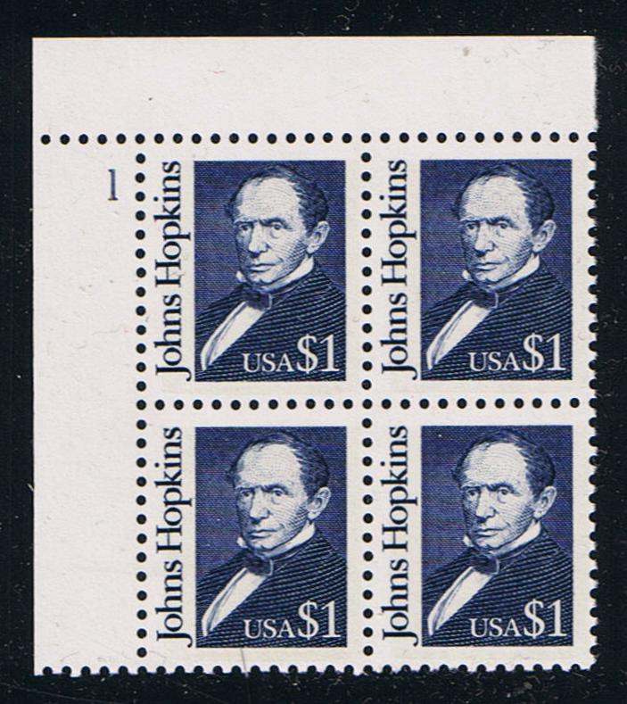 # 2194 (1989) Hopkins, Intense Deep Blue, LB tag, DG, perf 11 - PB, UL #1, VF/XF MNH [2]