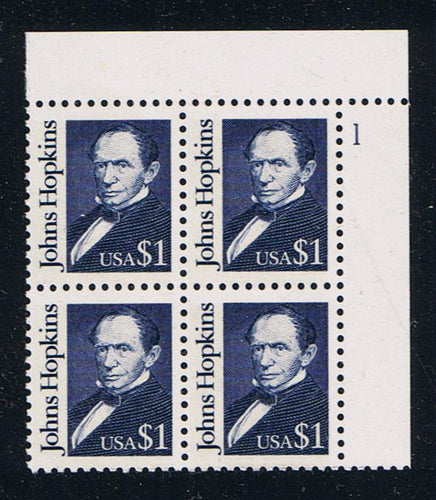 # 2194 (1989) Hopkins, Intense Deep Blue, LB tag, DG, perf 11 - PB, UR #1, MNH