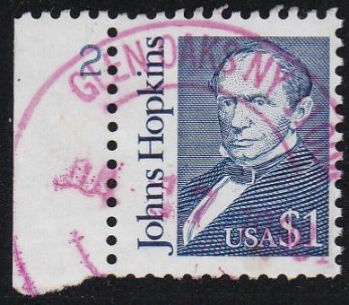# 2194f (1998) Hopkins, Blue, GSP tag, LGG, perf 11 - Sgl, plt #2, Used
