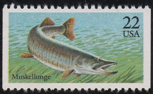 # 2205 (1986) Fish, Muskie - Bklt sgl, MNH